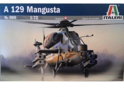 Italeri: A-129 Mangusta helikopter makett, 1:72 0006s