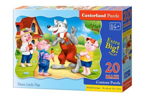 Castorland A három kismalac maxi puzzle 20 db-os (C-02399)