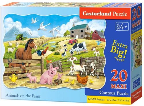 Castorland Állatok a farmon maxi puzzle 20 db-os (02429-1)