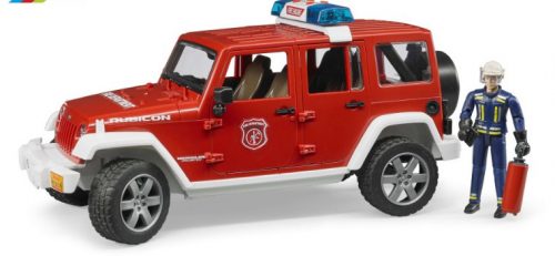 Bruder Jeep Rubicon tűzoltóautó tűzoltóval (02528)