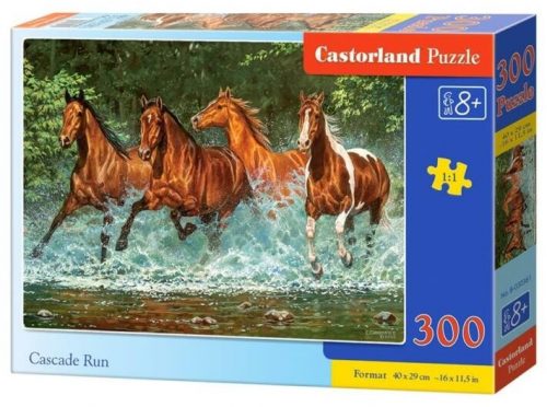 Castorland 300 db-os puzzle - Rohanás a folyóban (B-030361)