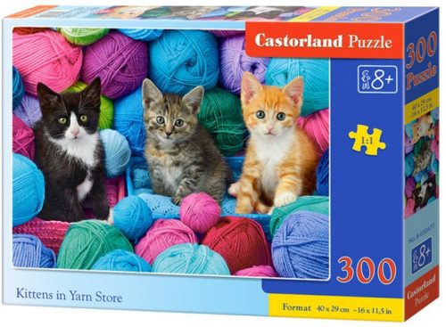 Castorland 300 db-os puzzle - Kiscicák a fonalboltban (B-030477)