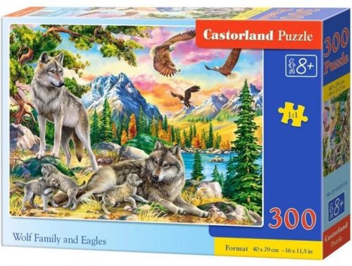 Castorland 300 db-os puzzle - Farkas család és sasok (B-030514)