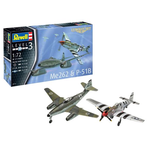 Revell Combat Set Me262 & P-51B 1:72 makett repülő (03711)