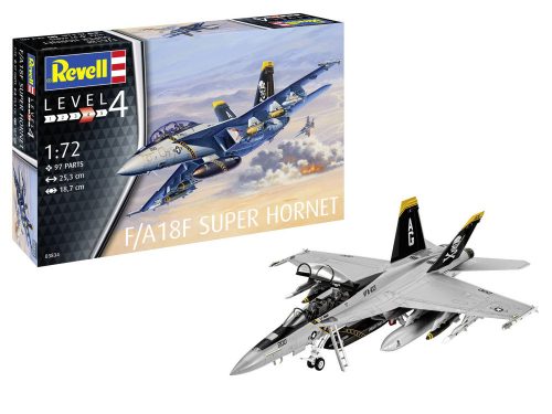 Revell F/A18F Super Hornet 1:72 makett repülő (03834)