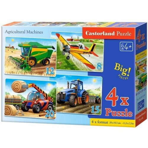 Mezőgazdasági gépek, Castorland 4x1 puzzle 041039