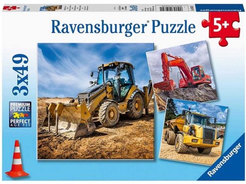 Ravensburger: Puzzle 3x49 db - Óriás munkagépek (05032)