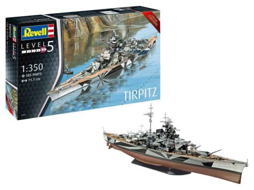 Revell German Battleship WWII Tirpitz 1:350 makett hajó (05096)