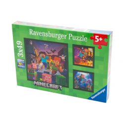 Ravensburger Puzzle 3x49 db - Minecraft Biomák (05621)