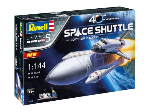 Revell Gift Set Space Shuttle & Booster Rockets, 40th. Anniversary 1:144 makett készlet festékkel 05674