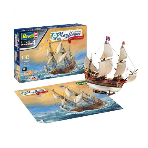 Revell Gift Set Mayflower 400th Anniversary 1:83 makett készlet festékkel és kiegészítőkkel (05684)