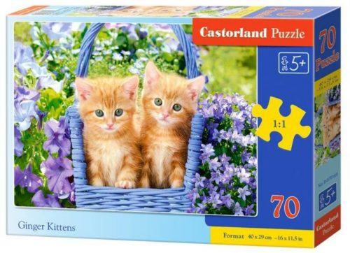 Castorland B-070169 - Aranyos vörös kiscicák - 70 db-os puzzle