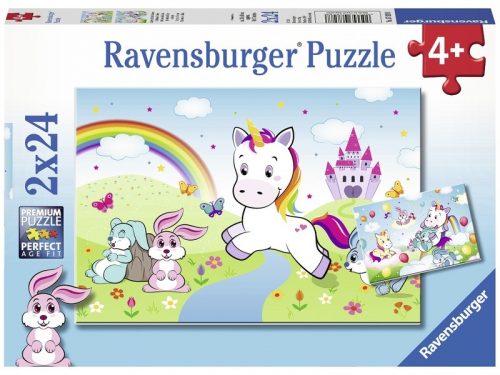 Ravensburger Csodás unikornisok 2 x 24 db puzzle (07828)