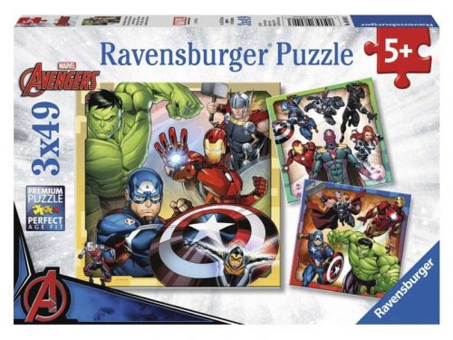 Ravensburger: Puzzle 3x49 db - Marvel hősök (08040)