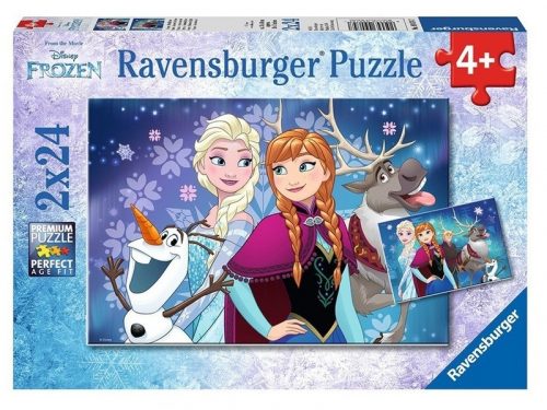 Ravensburger: Jégvarázs északi fény 2 x 24 darabos puzzle (09074)