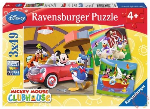 Ravensburger Mikiegér klubháza 3 x 49 db-os puzzle (09247)