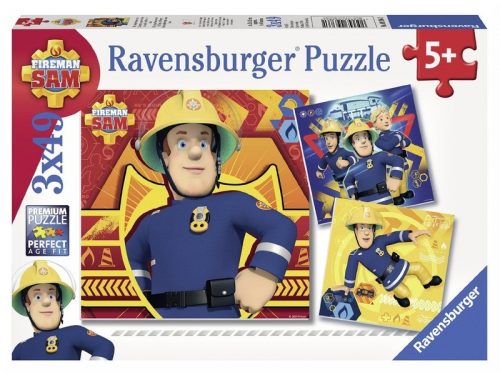 Ravensburger: Sam a tűzoltó 3 x 49 darabos puzzle (09386)