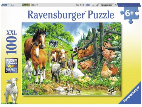 Ravensburger: Állati buli 100 darabos XXL puzzle (10689)