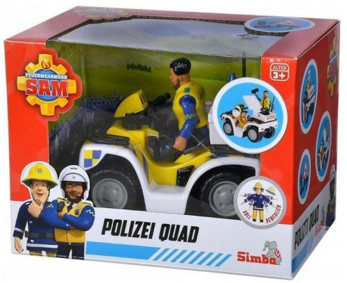 Simba Toys Sam, a tűzoltó: Rendőrségi quad Malcolm figurával (109251093038)