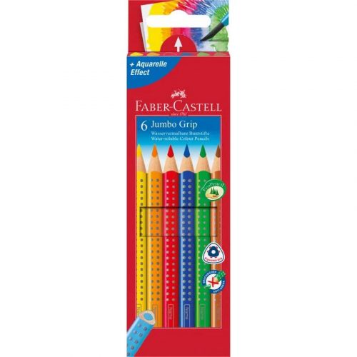 Színes ceruza FABER-CASTELL Jumbo Grip háromszögletű 6 db/készlet (110906)