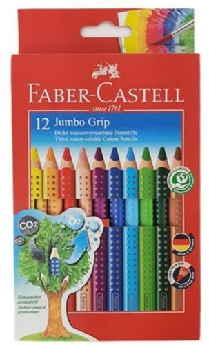 Színes ceruza FABER-CASTELL Jumbo Grip háromszögletű 12 db/készlet (110912)