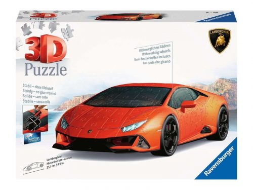 Ravensburger Puzzle 3D 108 db - Lamborghini Huracan narancs (11571)