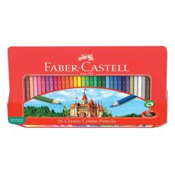   Színes ceruza FABER-CASTELL hatszögletű fémdobozos 36 db/készlet (115886)