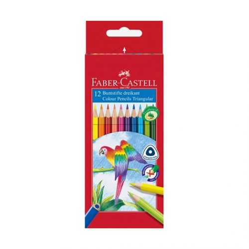 Színes ceruza FABER-CASTELL 1165 Papagáj háromszögletű 12 db/készlet