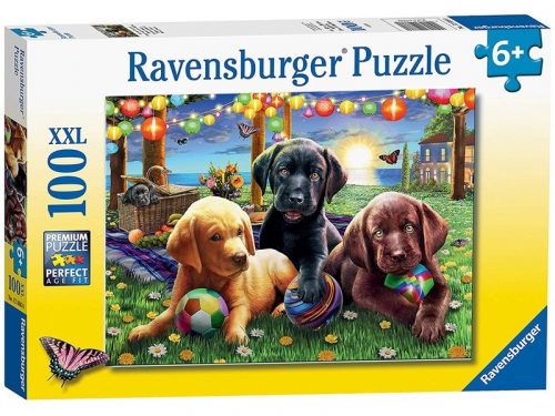 Ravensburger Puzzle 100 db - Kutyus piknik (12886)