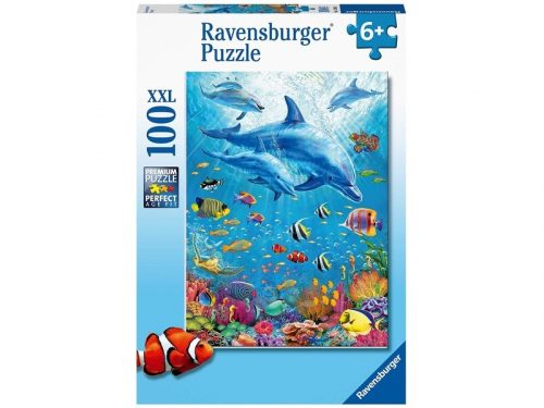 Ravensburger: Puzzle 100 db - Delfin a vízben (12889)