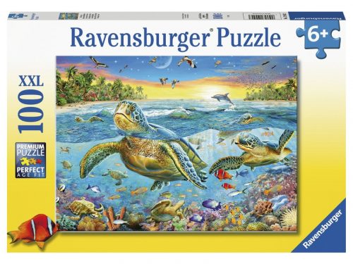 Ravensburger: Puzzle 100 db - Teknősök találkozója (12942)