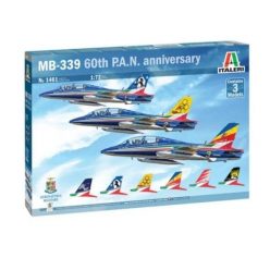   Italeri: MB 339 PAN 60. évforduló vadászbombázó makett, 1:72 1461s