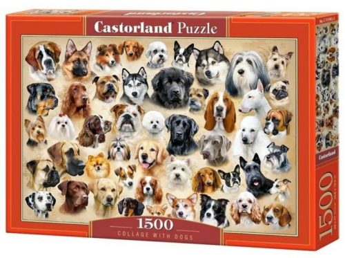 Castorland 1500 db-os puzzle - Kutya kollázs (C-151943)