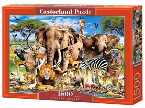 Castorland 1500 db-os puzzle - A szavanna állatai (C-151950)