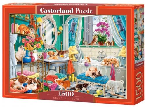 Castorland 1500 db-os puzzle - Crazy Pet Bath (C-152094)