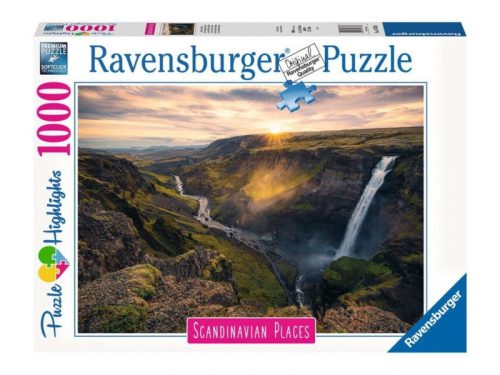 Ravensburger Puzzle 1000 db - Haifoss vízesés, Írország (16738)