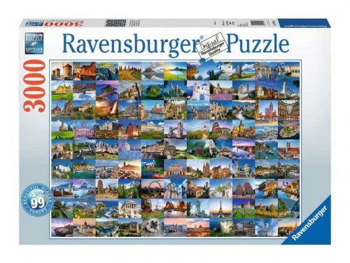 Ravensburger Puzzle 3000 db - 99 gyönyörű hely Európában (17080)