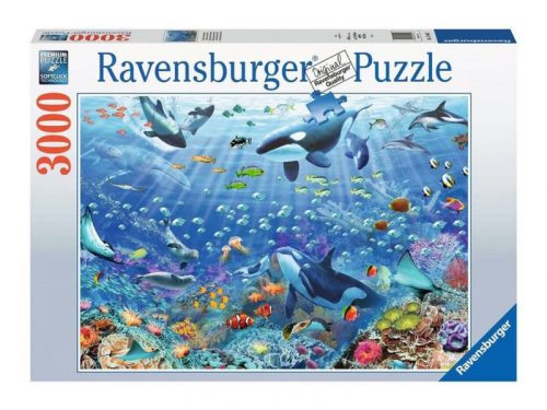 Ravensburger Puzzle 3000 db - Színes víz alatti szórakozás (17444)