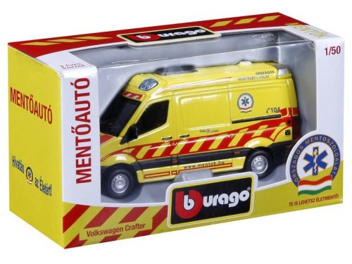 Bburago Magyar Mentőautó VW Crafter 1:50