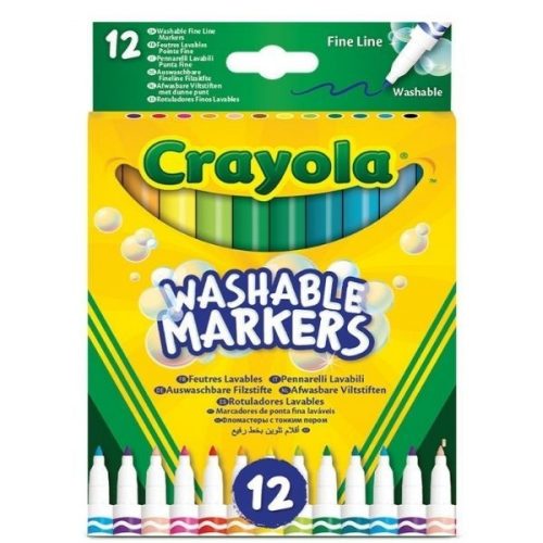 Crayola Vékony hegyű kimosható filctoll készlet 12db (58-6671)