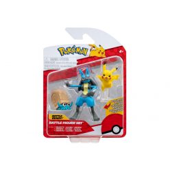 Pokémon 3 db-os figura csomag -  Omanyte, Pikachu,  Lucario