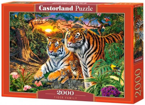 Castorland 2000 db-os puzzle - Tigris család (C-200825)