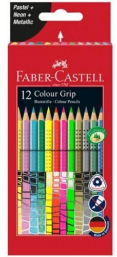 Színes ceruza FABER-CASTELL 2015 Colour Grip háromszögletű 12 db/készlet (201569)