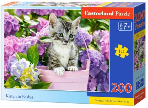 Castorland 200 db-os puzzle - Cica a kosárban (B-222209)