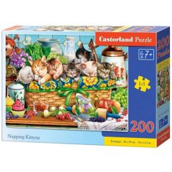   Castorland 200 db-os puzzle - Szundító Kiscicák (B-222278)