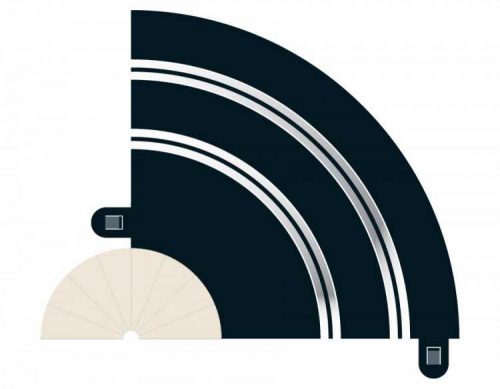 Pályadarab SCALEXTRIC C8201 - Radius 1 Hairpin Curve 90° (2)