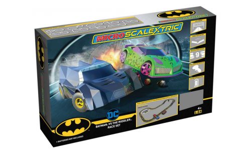 Autópálya MICRO SCALEXTRIC G1170M - Batman vs The Riddler Set Battery Powered Race Set (1:64)