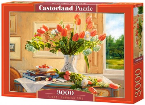 Castorland 3000 db-os puzzle - Viráglenyomatok (C-300594)