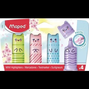 MAPED: Mini Pastel szövegkiemelő készlet - 4 db-os