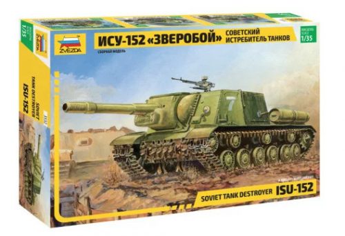 Zvezda ISU-152 Soviet Self-propelled Gun 1:35 makett harcjármű (3532)